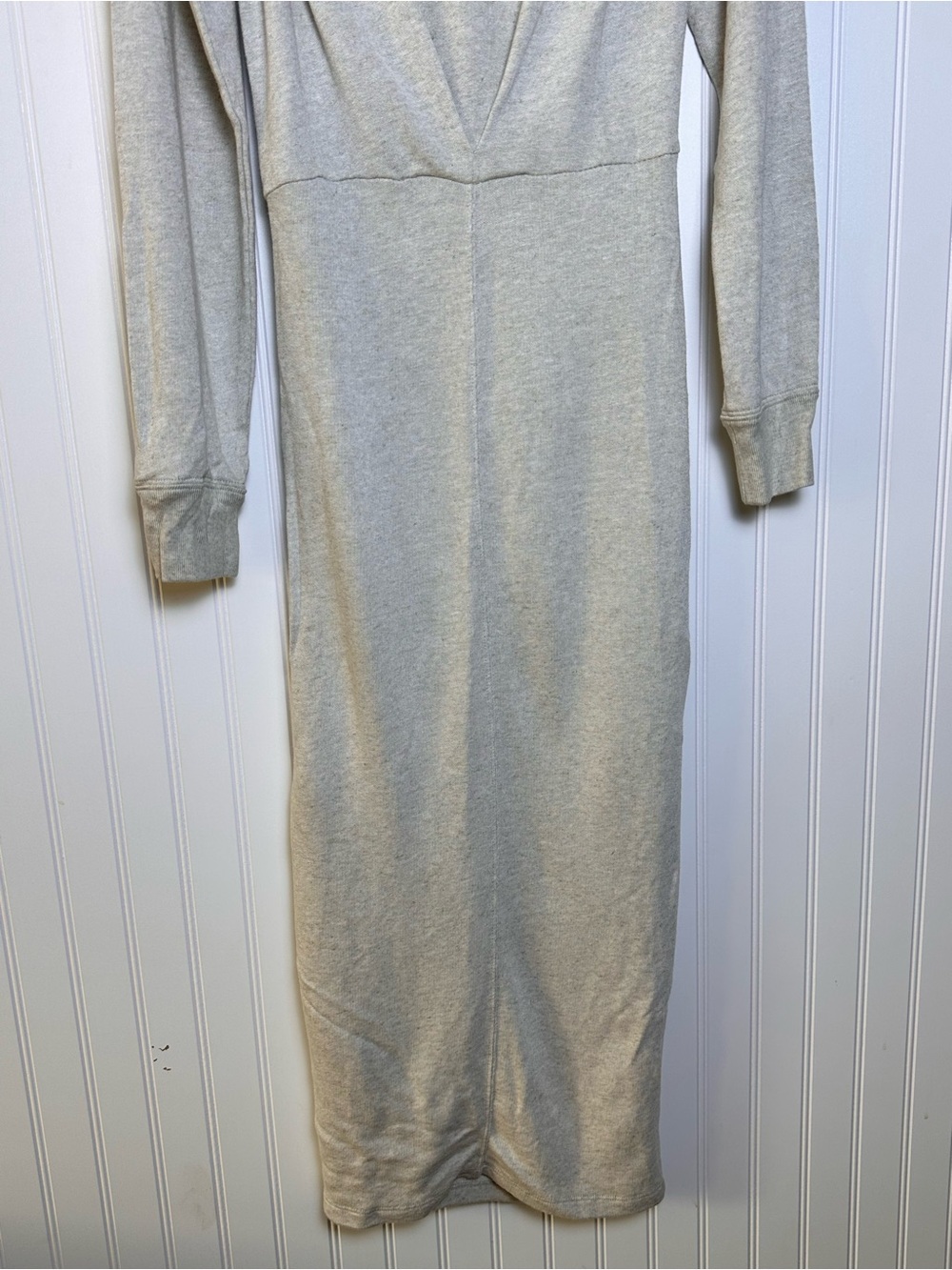Isabel Marant Etoile Beige Mafalda Midi Dress  size 34 Crew Neck Long Sleeves - Picture 11 of 16